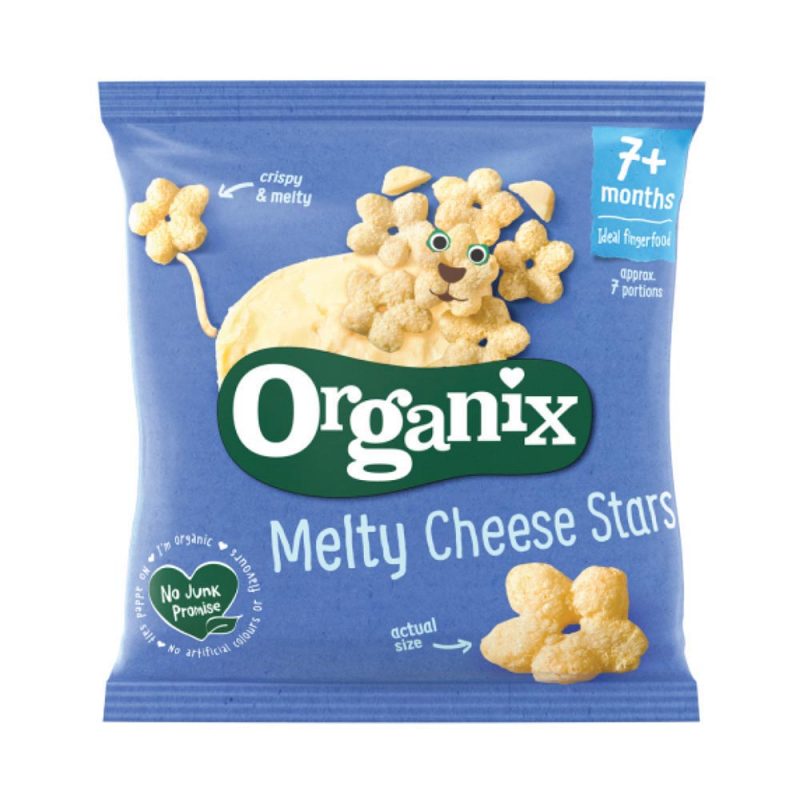 Organix Melty Cheese Stars Baby Food Snack 7 Months+ 20g
